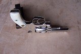 Smith & Wesson 1st Model nickel .32 Hand Ejector also know as The Model of 1896. In a British case with accessories. S&W Nickel Revolver - 12 of 20