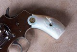 Smith & Wesson 1st Model nickel .32 Hand Ejector also know as The Model of 1896. In a British case with accessories. S&W Nickel Revolver - 5 of 20