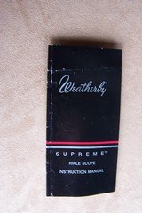 Weatherby Supreme 2-7 X 34 Rifle Scope NIB - 9 of 12