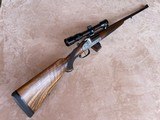 Waffen Dschulnigg Salzburg, Austria Engraved Single Shot Stalking Rifle in .270 Winchester with Kahles 2-7 Scope. German/Austrian Stalking Rifle - 2 of 20