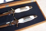Gerber Mark I and Mark II President’s Collection Sambar Stag Handle Dagger Knife Set - 2 of 7