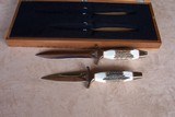Gerber Mark I and Mark II President’s Collection Sambar Stag Handle Dagger Knife Set - 3 of 7