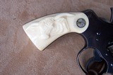 Colt Army Special .38 Special with a 5” Barrel and Factory Carved Steer Head Ivory Grips, Owned by Sheriff in Wyoming County New York - 3 of 15