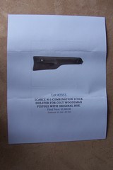 Colt Woodsman Target NS Holster/Stock that remains New and in the original box with paperwork - 8 of 9