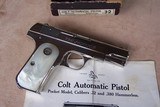 Colt Nickel 1903 Auto with Pearl Grips in the original box with accessories shipped to Lou Eppinger’s in 1935 - 13 of 20