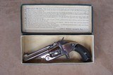 Smith & Wesson Nickel Model 2, 2nd Issue .38 Single Action 99% in Original Box with rare 3” Barrel, .38 S&W Top Break Revolver - 1 of 20