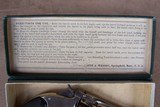 Smith & Wesson Nickel Model 2, 2nd Issue .38 Single Action 99% in Original Box with rare 3” Barrel, .38 S&W Top Break Revolver - 20 of 20