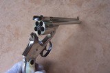 Smith & Wesson Nickel New Departure Top Break .38 with the 6” Barrel & Pearl Grips in the Original Box with paperwork - 9 of 19