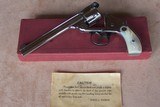 Smith & Wesson Nickel New Departure Top Break .38 with the 6” Barrel & Pearl Grips in the Original Box with paperwork - 18 of 19