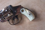 Smith & Wesson Nickel New Departure Top Break .38 with the 6” Barrel & Pearl Grips in the Original Box with paperwork - 5 of 19