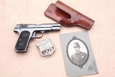 Colt Model 1908 .380 Auto Shipped to the NYPD in 1913. Includes Badge, Audley holster & Officer Photo - Image 13 of 20