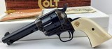 Colt SAA, 45 Colt, 4 3/4”, Ivory grips, 1979, N.I.B. Mint - 2 of 15