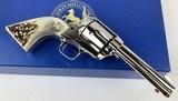 Colt SAA, Custom Shop, 44-40, 4 3/4”, Nickel, Stags, Unfired, N.O.S - 4 of 9