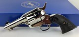 Colt SAA, Rare Custom shop Wilkerson, 3 1/2” barrel with ejector, Nickel, N.I.B. - 1 of 13