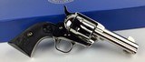 Colt SAA, Rare Custom shop Wilkerson, 3 1/2” barrel with ejector, Nickel, N.I.B. - 4 of 13