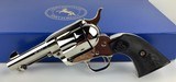 Colt SAA, Rare Custom shop Wilkerson, 3 1/2” barrel with ejector, Nickel, N.I.B. - 5 of 13
