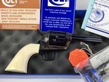 Colt SAA, 4” Barrel, 1 pc. Ivory grips, 45LC, Rarest of the Rare, N.I.B. - 7 of 15