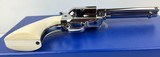 Colt SAA, 38-40, 4 3/4”, Nickel, 1pc. Ivory grips, N.I.B, Fire Blue Pkg. - 14 of 15