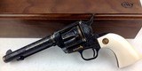 Colt SAA, 44-40, Ivory grips, Angelo Bee Master engraved, Gold Inlays, 3rd gen. - 1 of 15
