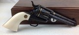 Colt SAA, 44-40, Ivory grips, Angelo Bee Master engraved, Gold Inlays, 3rd gen. - 4 of 15