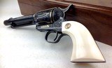 Colt SAA, 44-40, Ivory grips, Angelo Bee Master engraved, Gold Inlays, 3rd gen. - 2 of 15