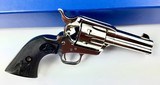 Colt Saa, .45, 3rd gen. Nickel, 3 1/2” Barrel W/Ejector, N.I.B. Unfired, Very Rare - 5 of 13