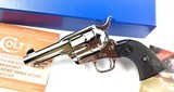 Colt Saa, .45, 3rd gen. Nickel, 3 1/2” Barrel W/Ejector, N.I.B. Unfired, Very Rare - 1 of 13