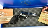 Colt Saa, .45, 3rd gen. Nickel, 3 1/2” Barrel W/Ejector, N.I.B. Unfired, Very Rare - 11 of 13