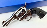 Colt Saa, .45, 3rd gen. Nickel, 3 1/2” Barrel W/Ejector, N.I.B. Unfired, Very Rare - 10 of 13