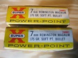 Winchester Western. Super X POWER-POINT 7mm Mag. 175 GR. - 3 of 5