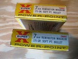 Winchester Western. Super X POWER-POINT 7mm Mag. 175 GR. - 2 of 5