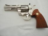 Colt Python 4 Inch Nickel Factory Engraved NIB - 4 of 10