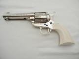 Colt SAA 45 4 3/4 Ivory Nickel Custom Shop NIB - 3 of 8