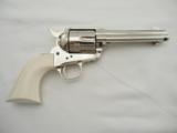 Colt SAA 45 4 3/4 Ivory Nickel Custom Shop NIB - 1 of 8
