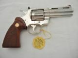 Colt Python 4 Inch Nickel Custom Shop NIB - 4 of 6