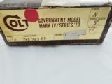 1974 Colt 1911 Government Nickel In The Box - 2 of 11