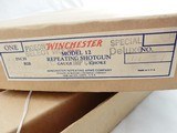 1948 Winchester Model 12 Factory Engraved Grade 5 Gold With Letter In The Box - 4 of 23