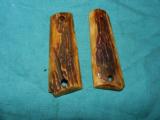  VINTAGE COLT 1911 STAG GRIPS - 1 of 2
