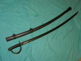 C.W. CALVRY SWORD WITH SCABBARD - 1 of 6