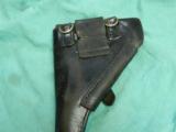 GERMAN P38 BLACK LEATHER HOLSTER - 3 of 4