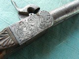 Finely Engraved Double Hammer Percusison Pistol - 5 of 12