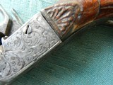 Finely Engraved Double Hammer Percusison Pistol - 6 of 12
