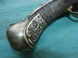 Ornate Pirate Ship Captain's Silver Mounted Flintlock Pistol - 2 of 20