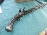 Ornate Pirate Ship Captain's Silver Mounted Flintlock Pistol - 1 of 20