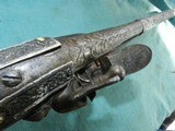 Ornate Pirate Ship Captain's Silver Mounted Flintlock Pistol - 6 of 20