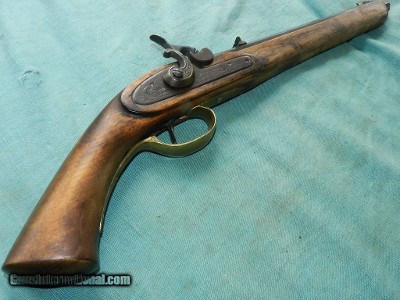 Custom Set-trigger long barrel percussion pistol