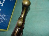 English Sea Service Brass Barrel Flintlock Pistol - 8 of 13