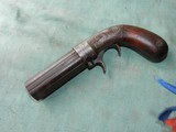 Rare Chisel Engraved Underhammer Bacon Pepperbox - 1 of 11