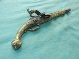 Fabulous All brass early flintlock pirate pistol - 1 of 11