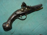 French Derringer sized 18th century flintlock coat pistol - 1 of 12